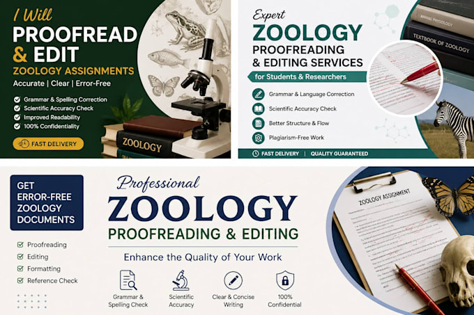 provide zoology a editing, and proofreading service