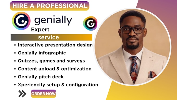 design interactive genially presentation, elearning course and training content