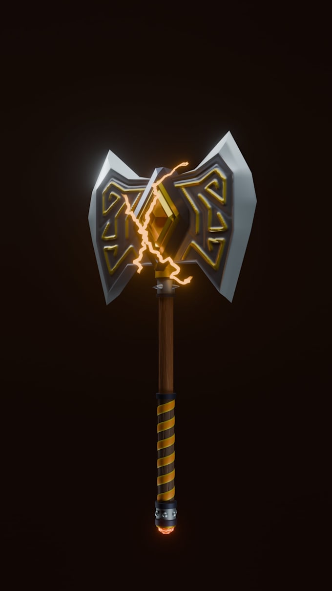 model a custom fantasy dnd weapon or prop in blender