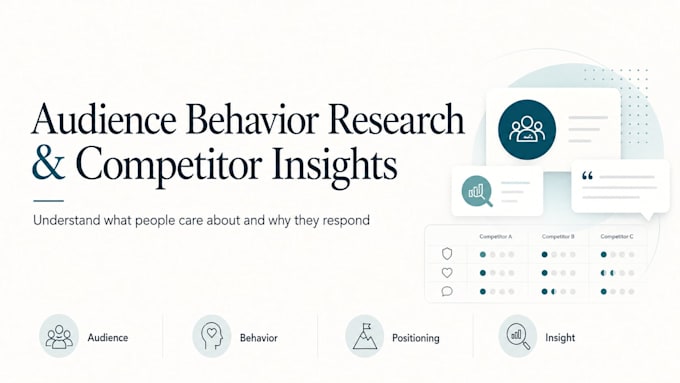 analyze your audience behavior and competitor positioning using psychology