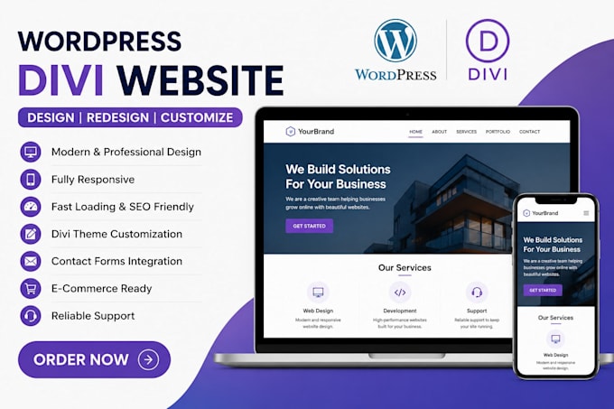 build a clean wordpress divi homepage for your business