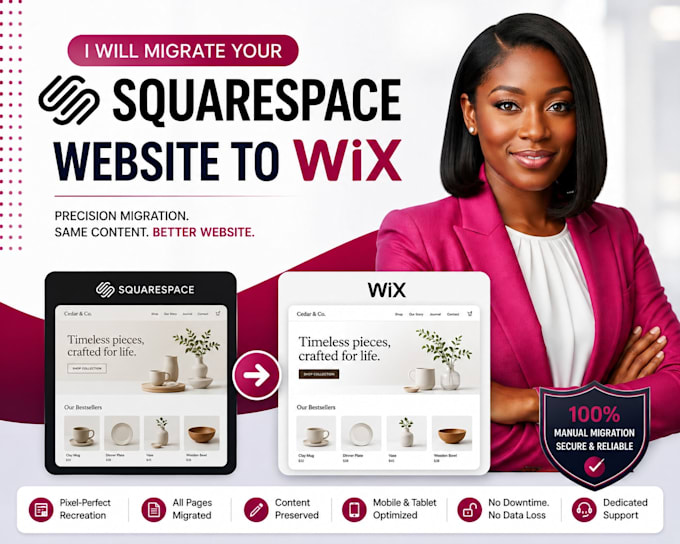 migrate your squarespace website to wix