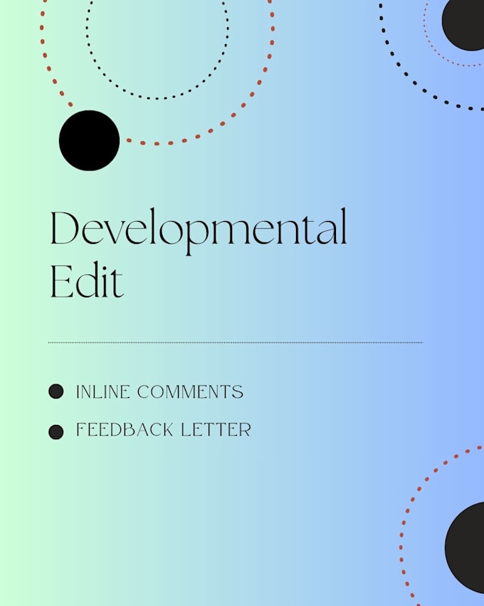 do a developmental edit of your story