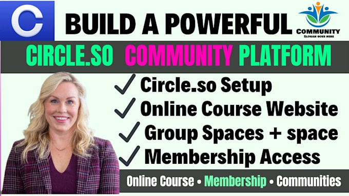 setup and design circle so online community
