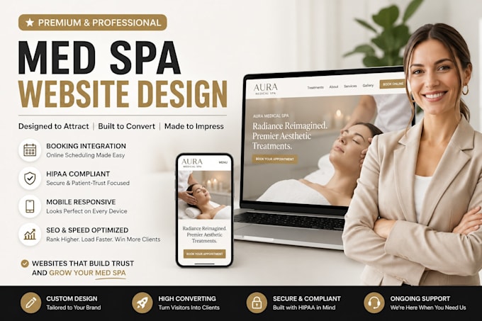 design a stunning medical spa website for your highend aesthetic clinic