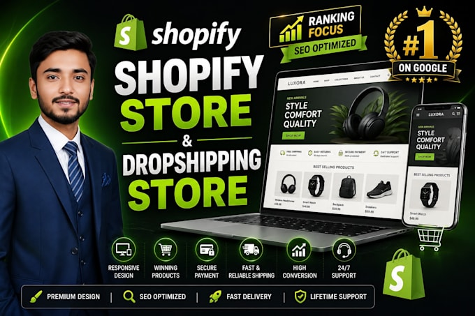 create a branded shopify dropshipping store