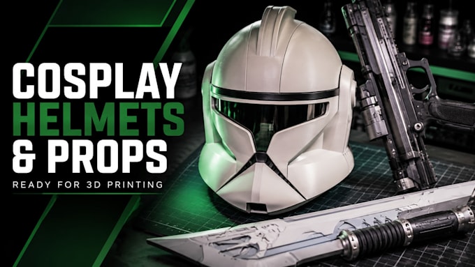 design cosplay helmets, props, and armor for 3d printing