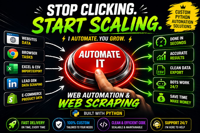 develop web automation and web scraping using python