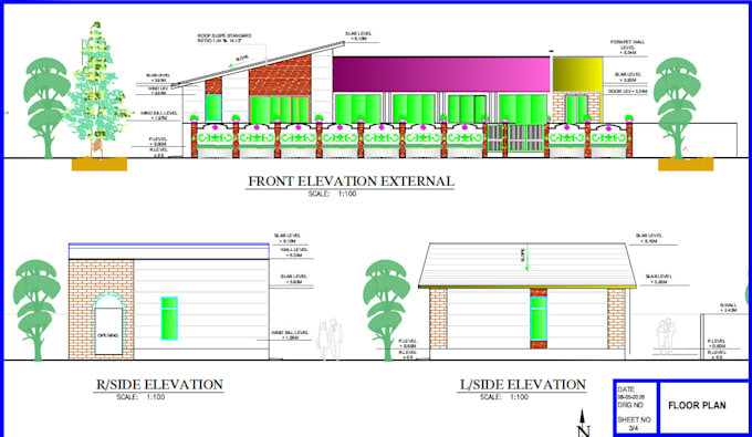 create your elevation, floor plan, 2d and architectural plan in cad
