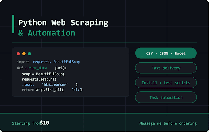 write custom python scripts for automation
