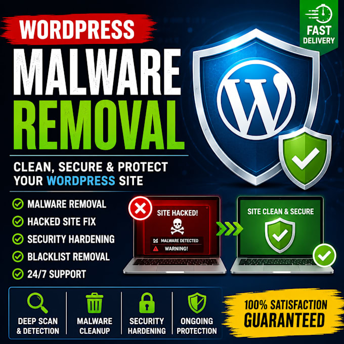 remove malware, clean hacked wordpress website and secure it