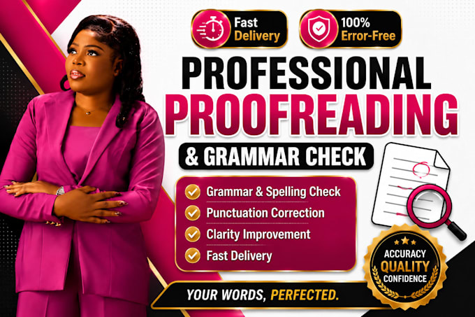 proofread your document for english grammar, punctuation and wording