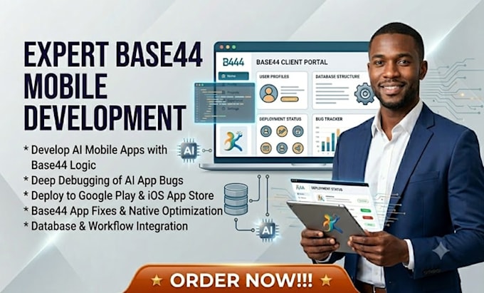 develop base44 ai mobile app, debug base44 ai mobile app, deploy base4 app dev