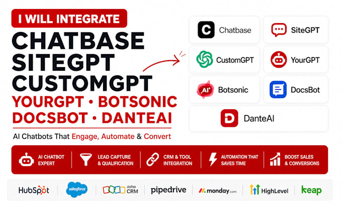 integrate chatbase sitegpt customgpt yourgpt botsonic docsbot danteai