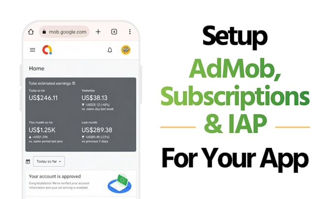 setup admob, subscriptions and iap for your mobile app