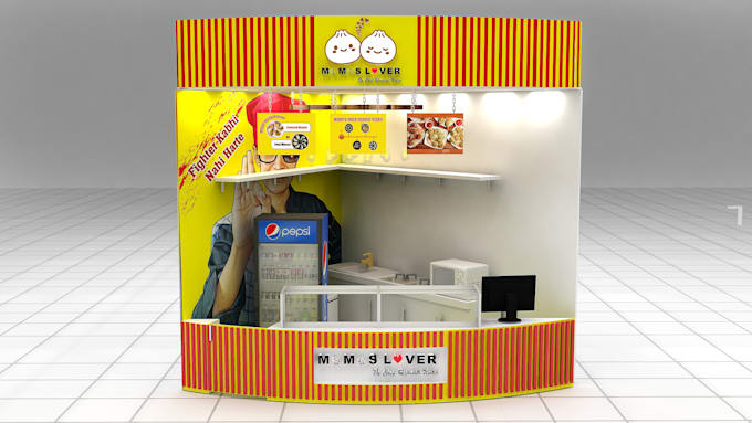 create professional 3d posm, kiosk and retail display designs