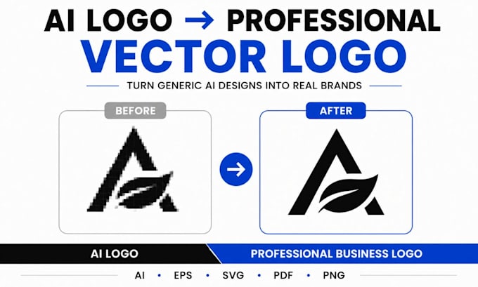 do ai generated logo into vector design