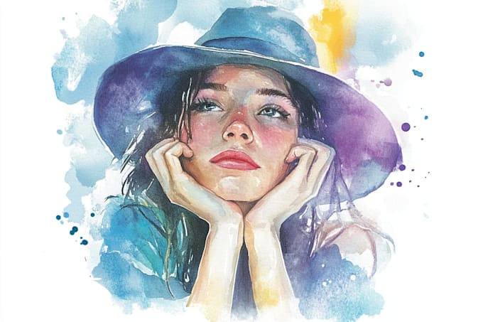 create watercolor and digital illustrations