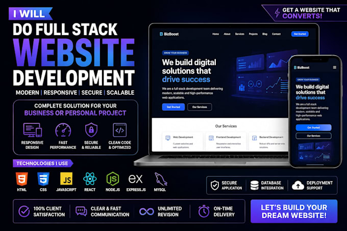 do full stack website development as a software developer