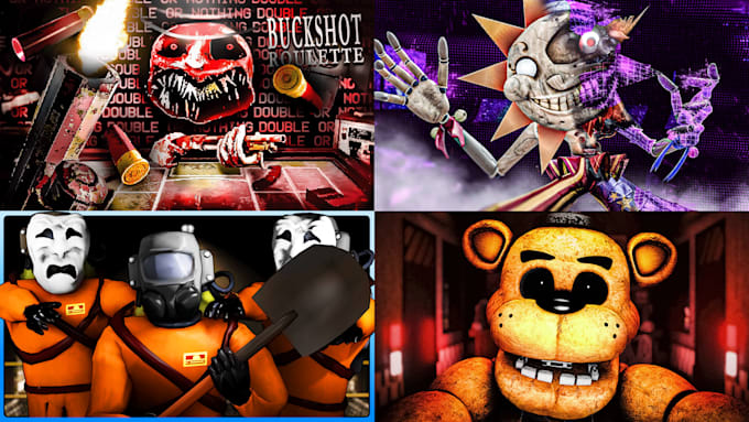 create a high quality horror gaming thumbnail