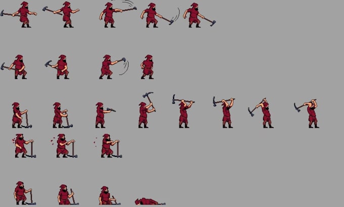 do 2d pixel game art pixel sprites game assets 16bit pixel character animation