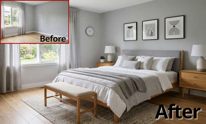 create realistic virtual home staging and furniture replacement