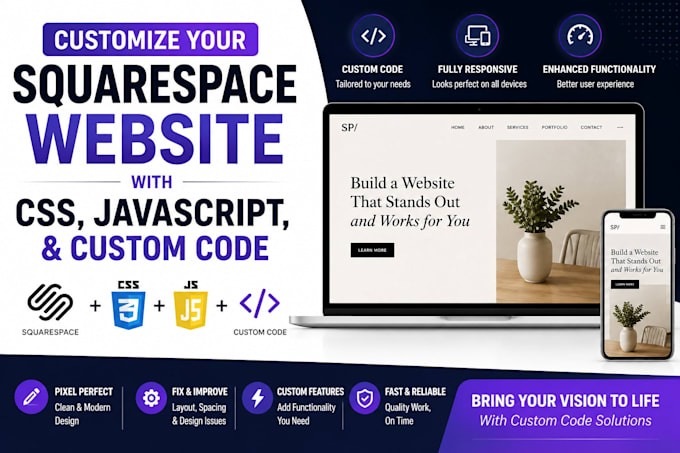 customize your squarespace website with CSS, javascript, and custom code