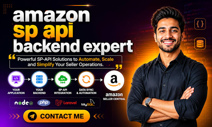 build amazon sp API backend using nodejs PHP or laravel