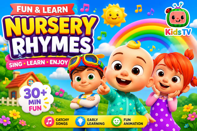 make viral ai kids cartoon nursery rhyme videos for youtube