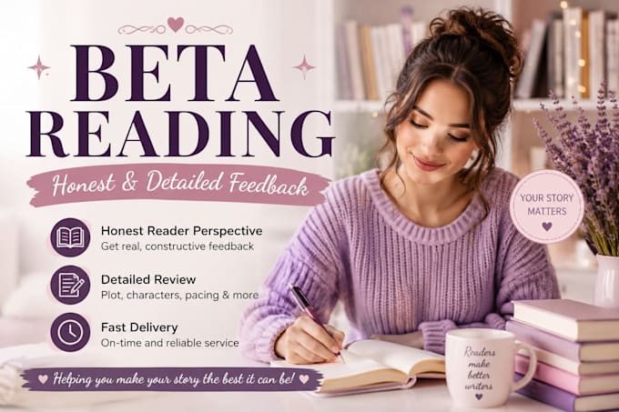 beta read your book and provide honest feedback