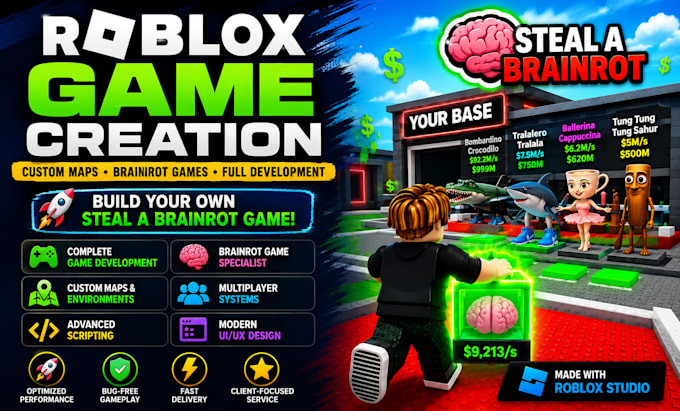make roblox steal a brainrot game with high quality assets