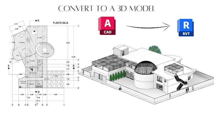 convert PDF, cad or sketches into a revit bim model