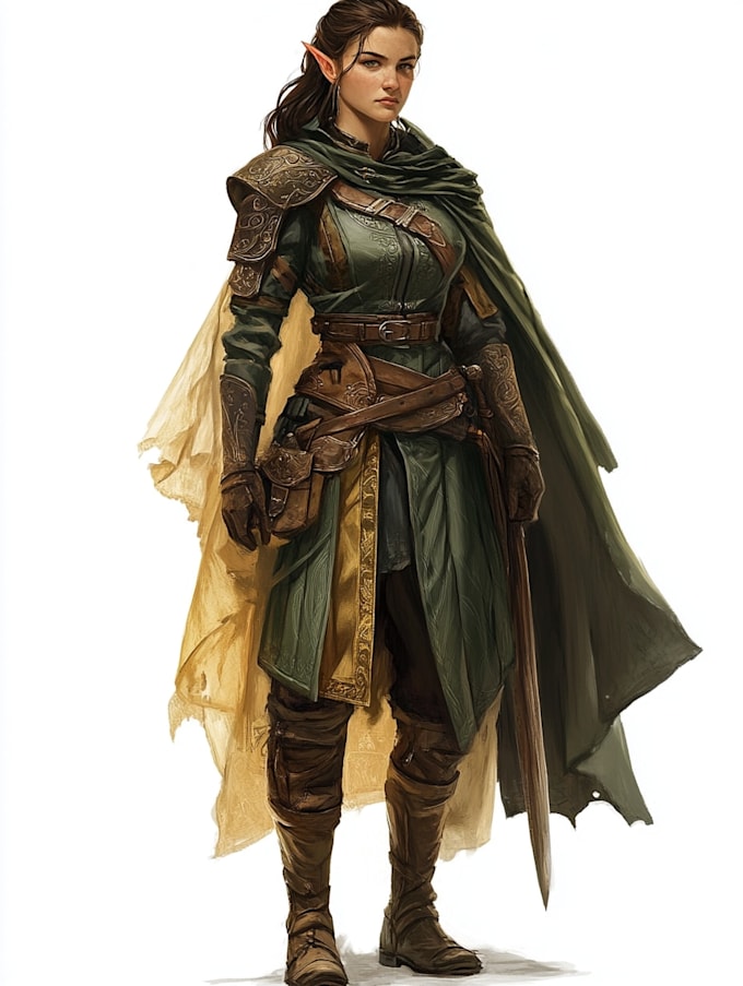 fantasy dnd character illustration