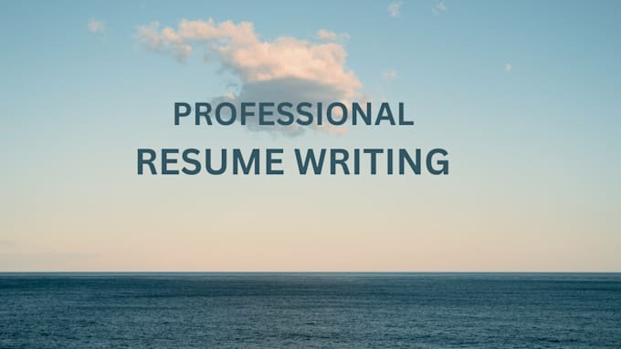 write and update your resume