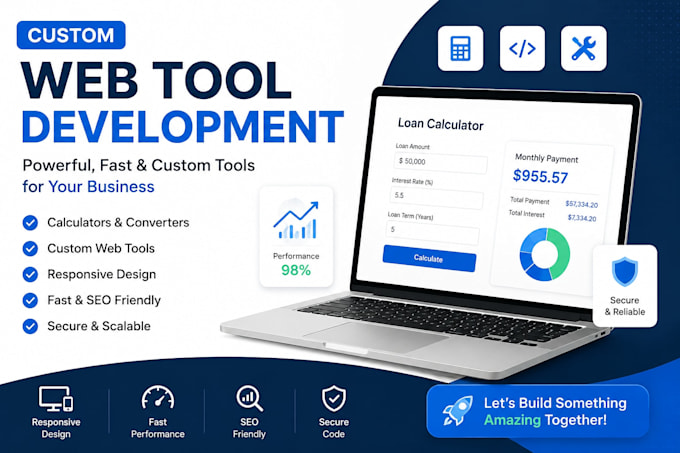 develop custom web tools, calculators, converters and online utilities