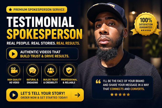 spokesperson review service host ugc video presenter