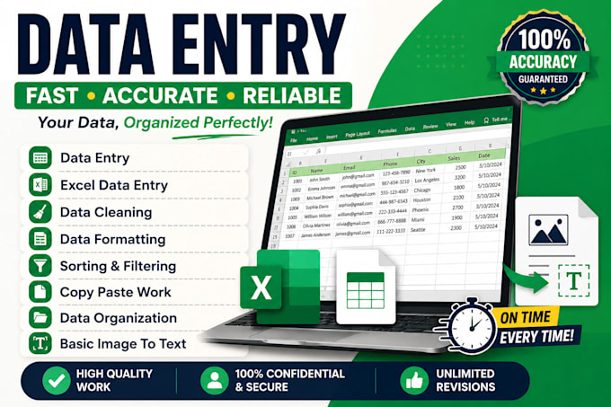 excel data entry data cleaning and format