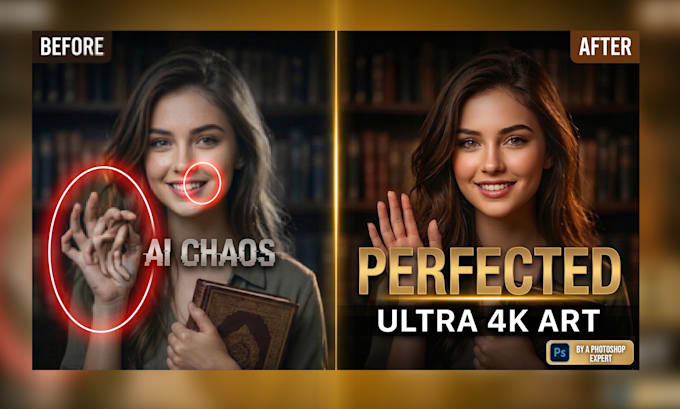 fix and retouch your ai generated images with photoshop
