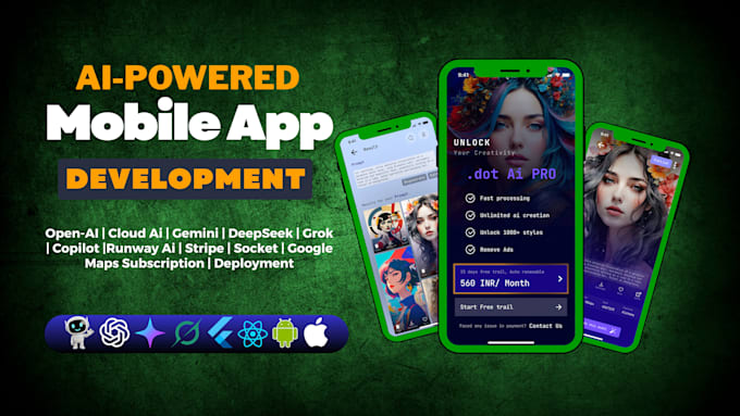 build ai app ai mobile app ai powered app ai chatbot agent ai app developer