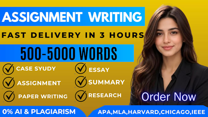 do write plagiarism free assignment with proper references