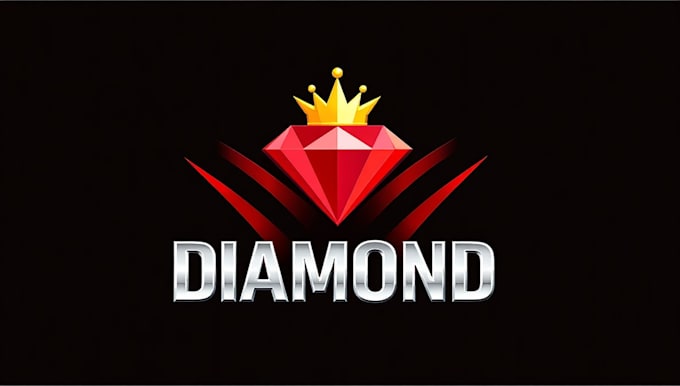design high quality red diamond logo with express delivery
