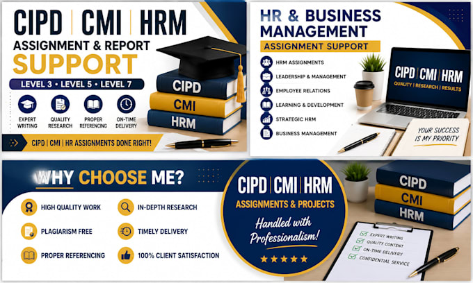 edit and write cipd, cmi, HR assignments and reports professionally