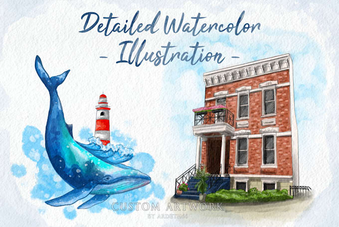 draw anything in watercolor illustration style