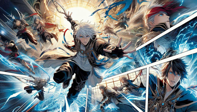 draw high quality manga page and comic scenes