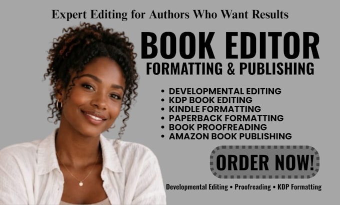 do KDP book editing kindle paperback book formatting for amazon book publishing