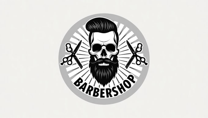 design super barbershop logo with express delivery