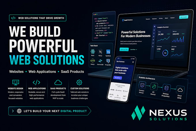 design and develop modern responsive business website, saas or enterprise webapp