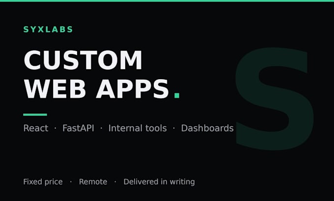 build a custom web app or internal tool