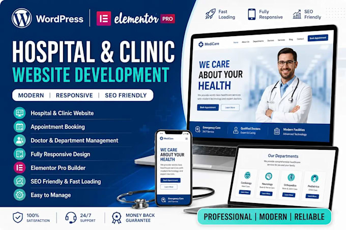 design a professional healthcare website using wordpress
