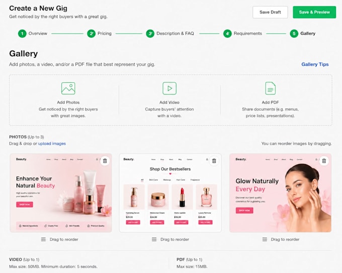 do cosmetics website  design